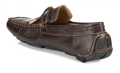 Genuine Leather Chocolate Color  Driving Shoes  -  ZN23B12DKCHC