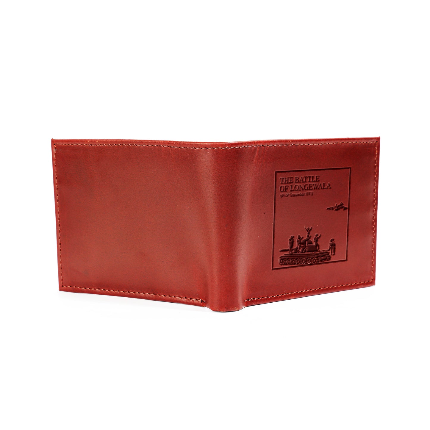 Tzaro Longewala Edition brown leather wallet closed angle view