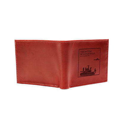Tzaro Longewala Edition brown leather wallet closed angle view