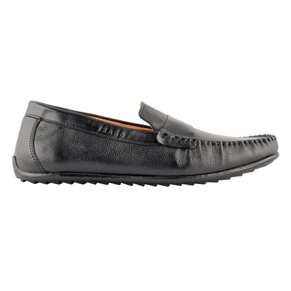 Pure Leather Black Driver in Moccasin Construction – ZoRahu