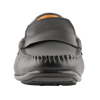 Pure Leather Black Driver in Moccasin Construction – ZoRahu