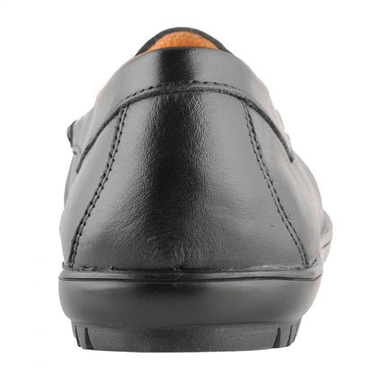 Pure Leather Black Moccasin with Powerful Grip – Zuketu