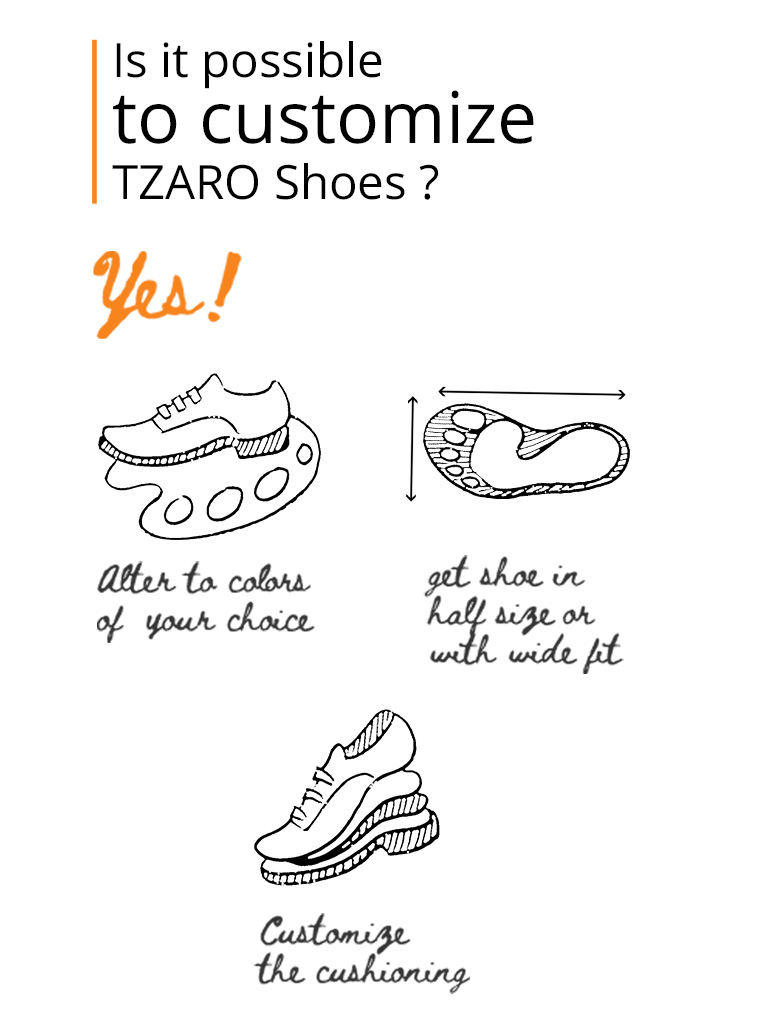 Is it possible to customize tzaro shoes
