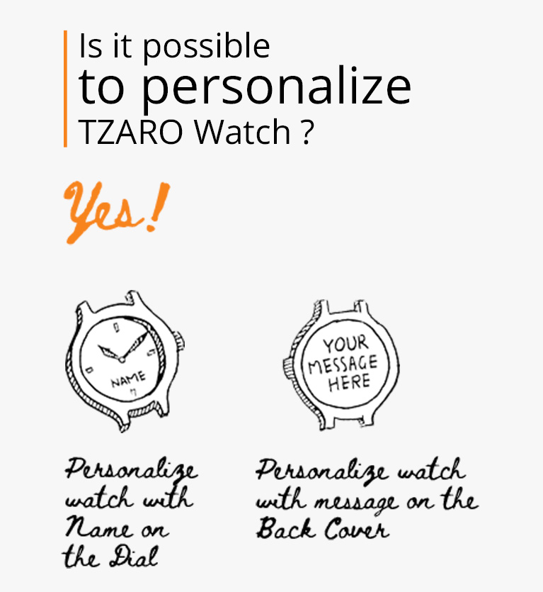 Is it possible to personalize tzaro watche