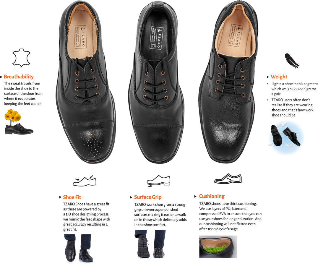 Black Formal Shoes for Men Online | Free Shipping - TZARO